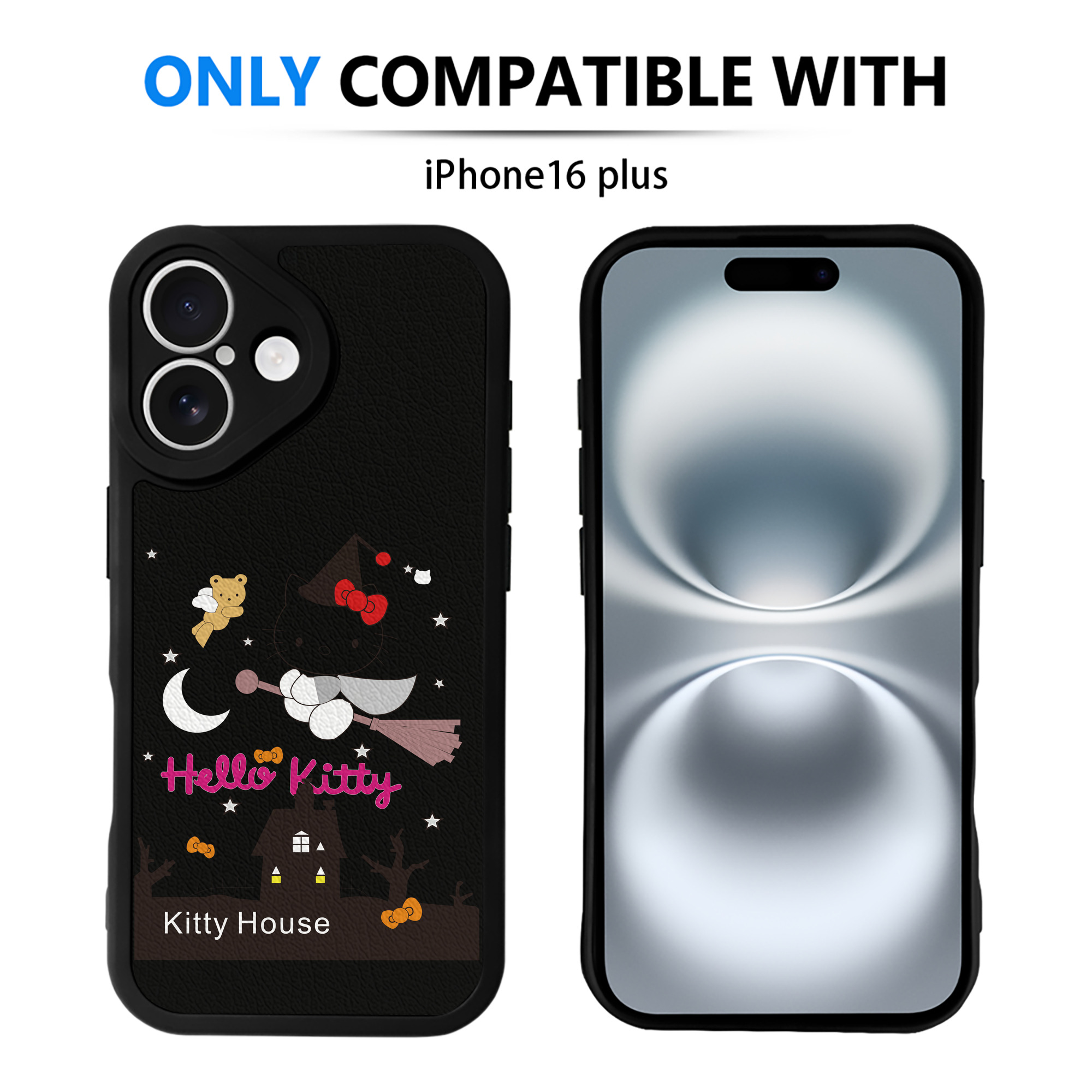 （画像用） Hello Kitty ハローキティ 【iPhone 16シリーズ対応】シリコンスマホケース（レザー調） 材質：シリコン